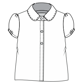Patron ropa, Fashion sewing pattern, molde confeccion, patronesymoldes.com Camisa 9134 NENAS Camisas